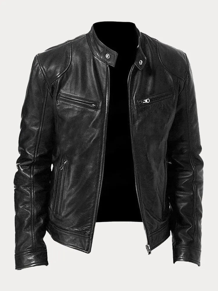 Ivyshape | Casual Leather Jacket for Men
