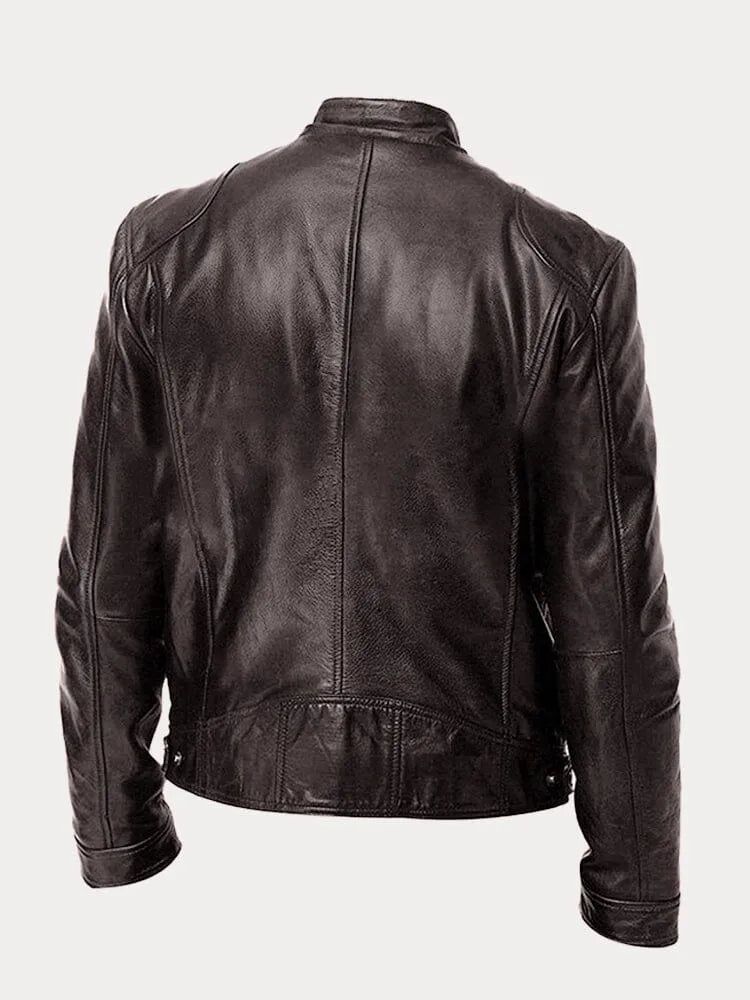 Ivyshape | Casual Leather Jacket
