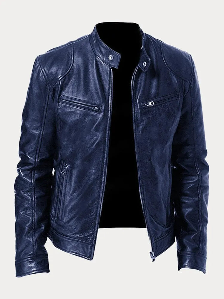 Ivyshape | Casual Leather Jacket for Men