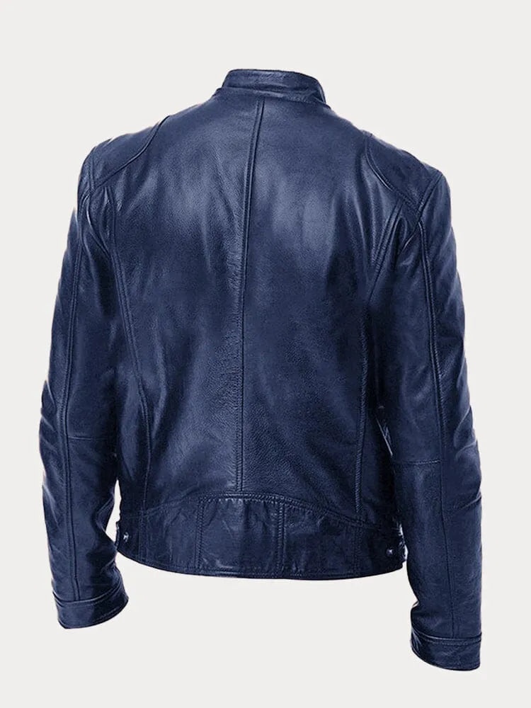 Ivyshape | Casual Leather Jacket for Men