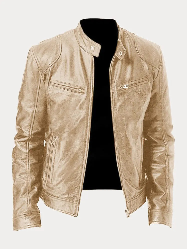 Ivyshape | Casual Leather Jacket