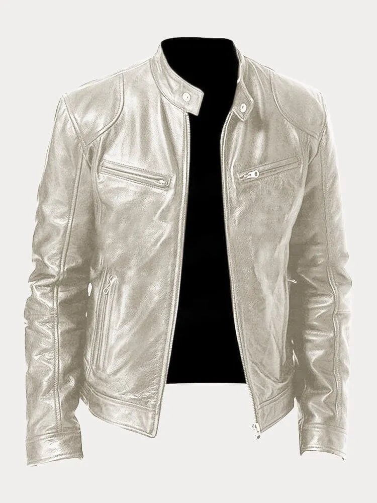 Ivyshape | Casual Leather Jacket