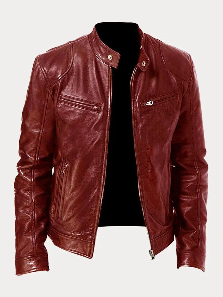 Ivyshape | Casual Leather Jacket