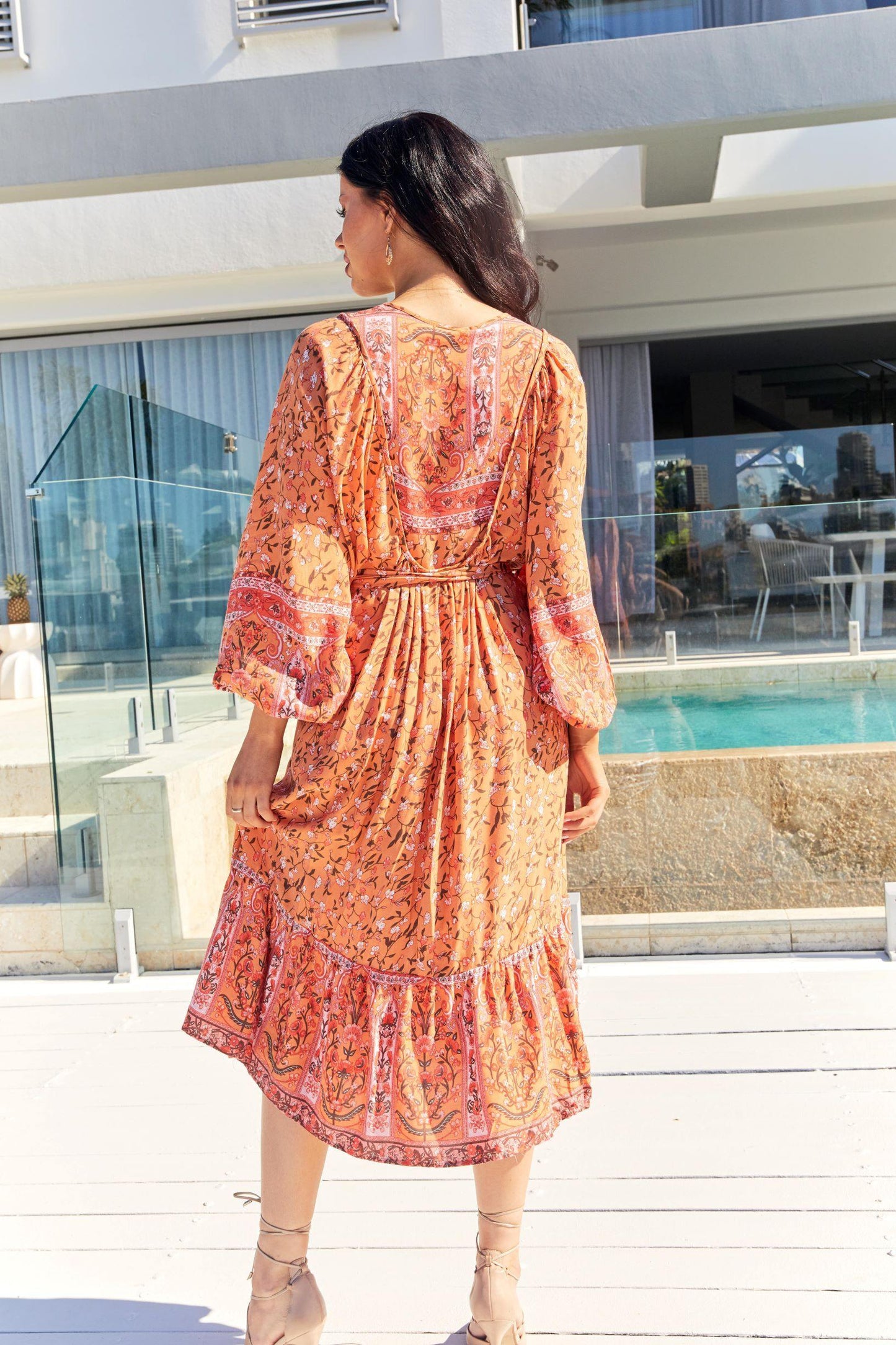 Josephine Dress - Sunset Orange