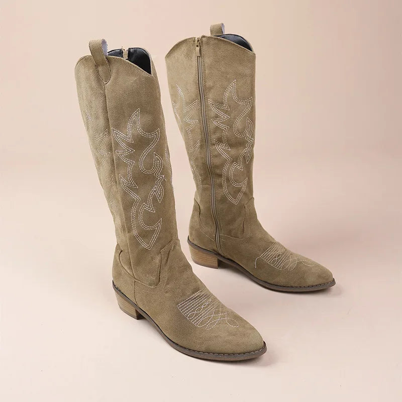 Ivyshape | Embroidered Western Cowboy Boots