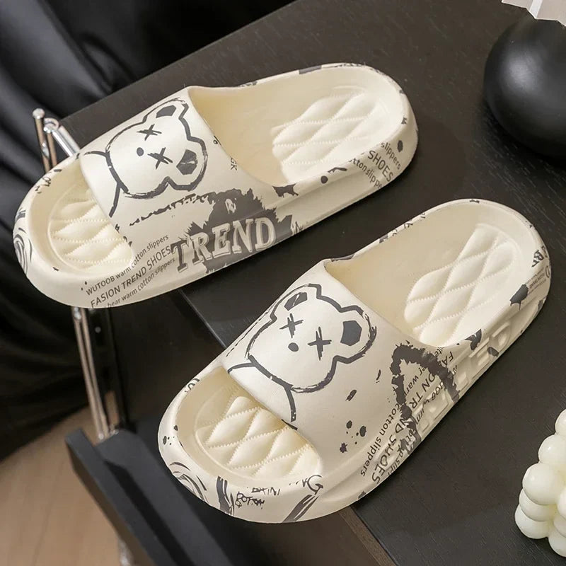 Cozy Cartoon Slides for Women