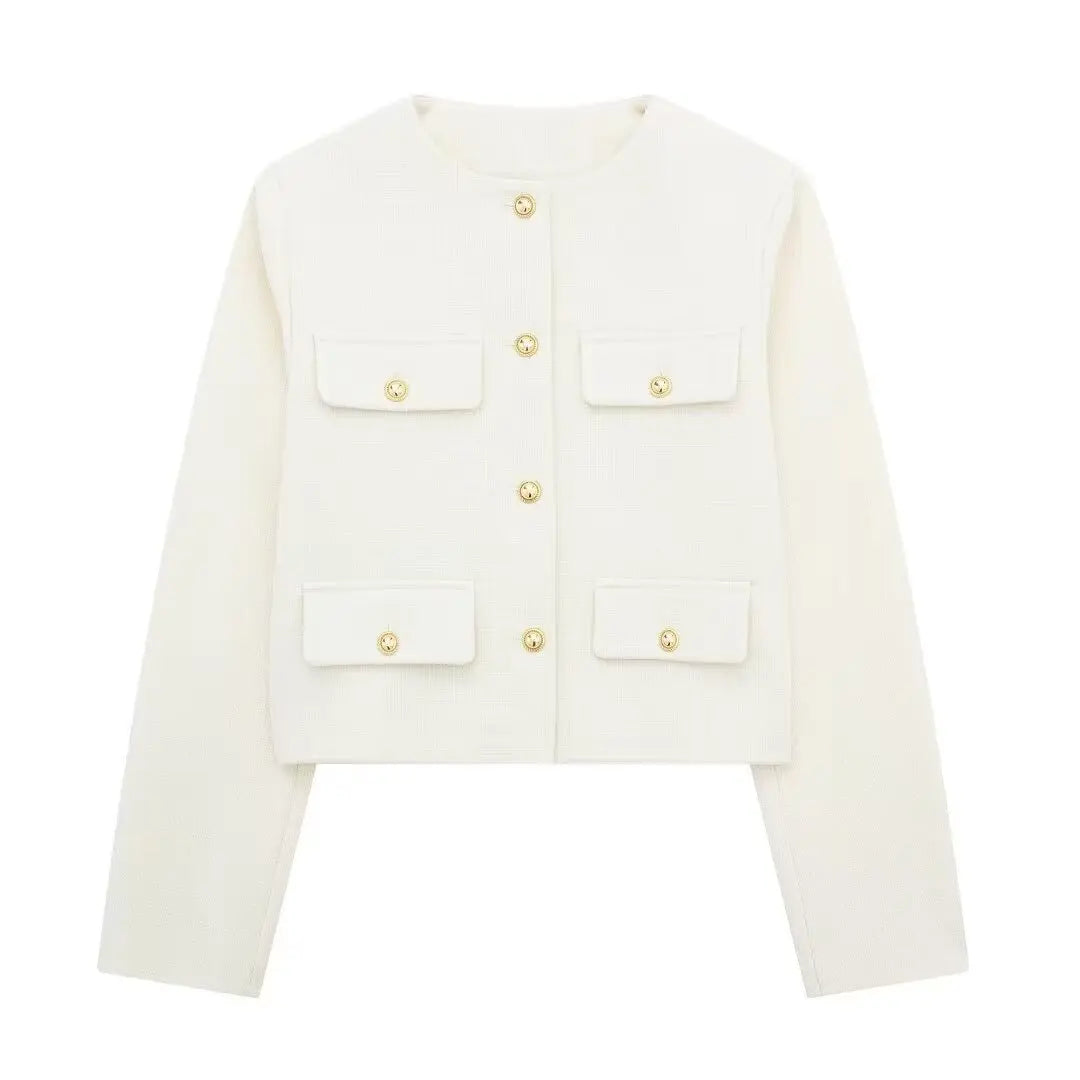 Ivyshape | Trendy Buttoned Short Blazer