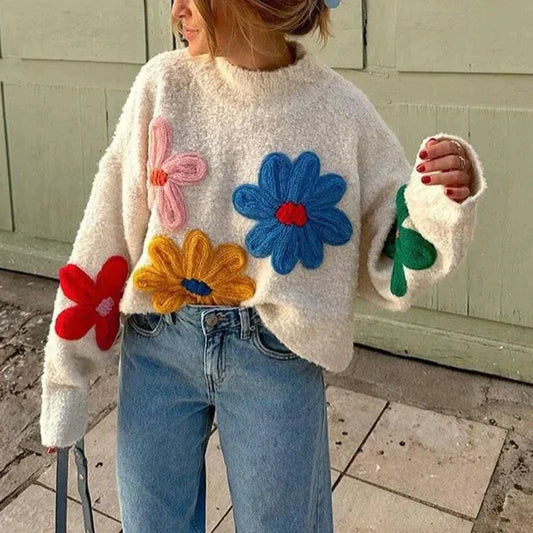 Ivyshape | Flowers Decorative Sweatshirt