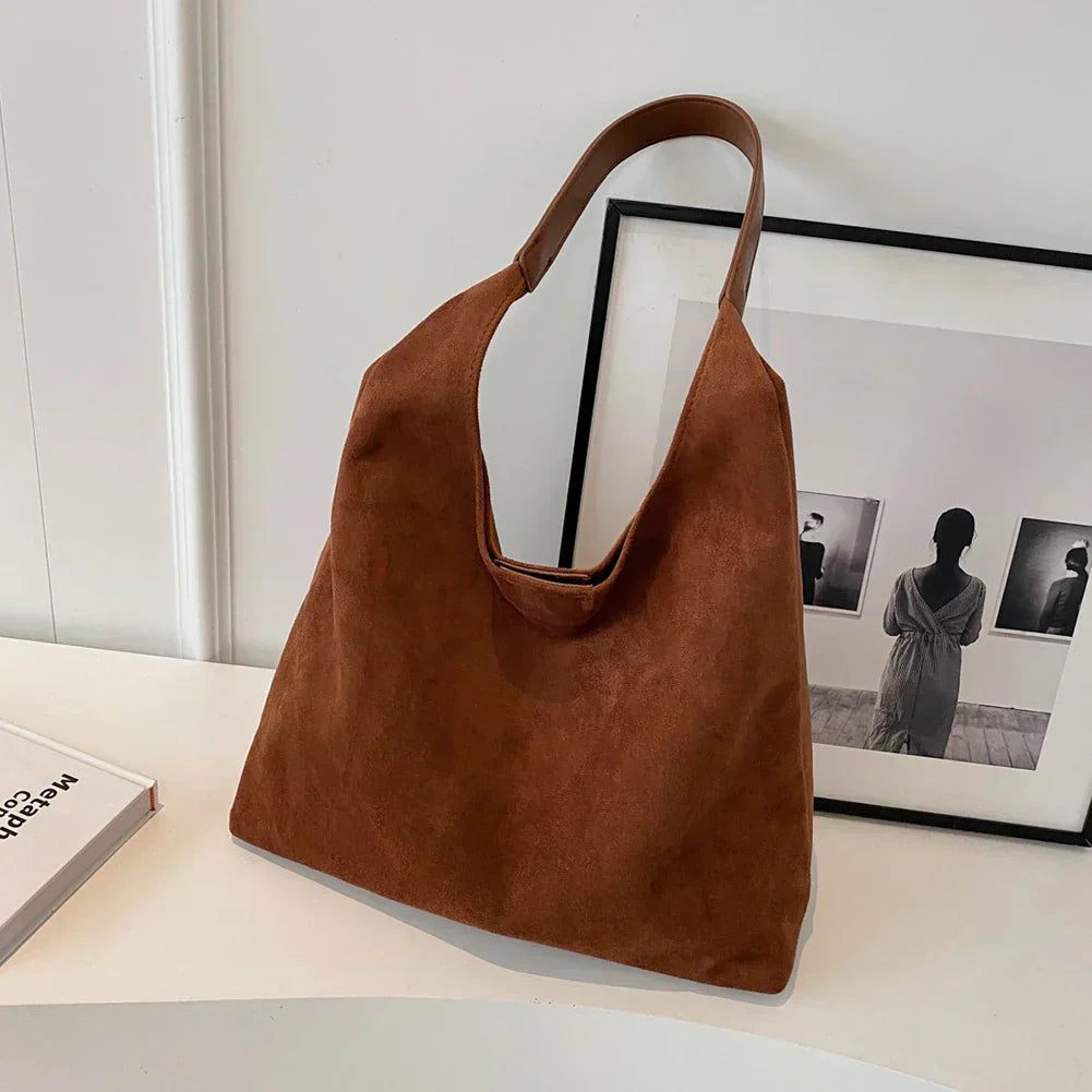 Ivyshape | Shopping bag made of soft suede