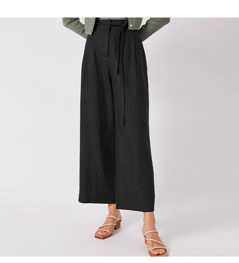 Ivyshape | Women's Trendy Wide Leg Trousers High Waist