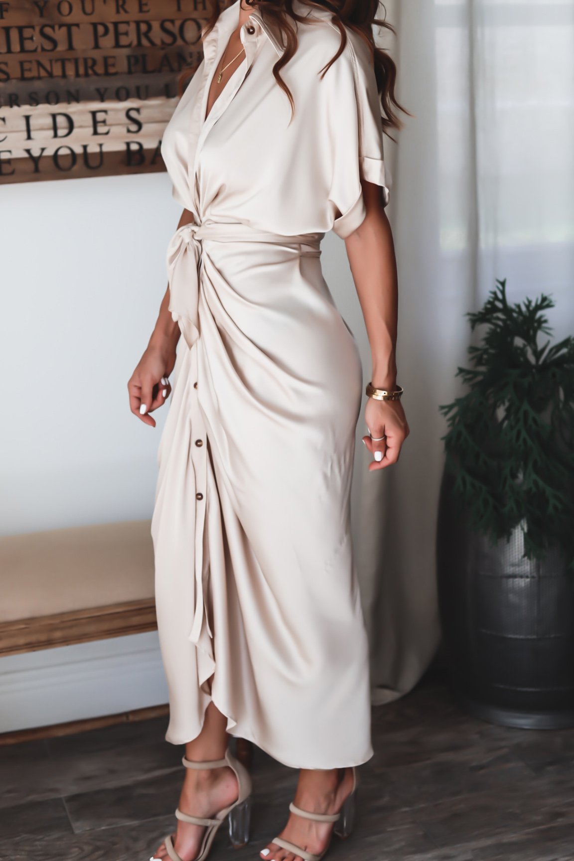 Ivyshape | Women's Trendy Elegant Dress Long