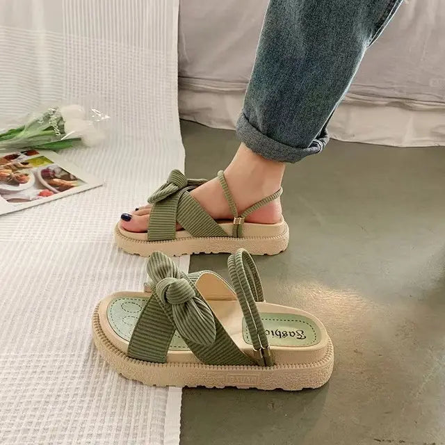 Ivyshape | Women's Chic Ribbon Sandals Trendy