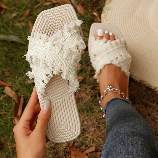 Ivyshape | Boho Chic Flip-Flop Sandals for Effortless Summer Style