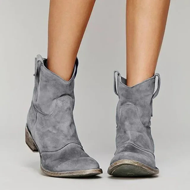 Ivyshape | Cowboy Ankle Boot in Vintage Style