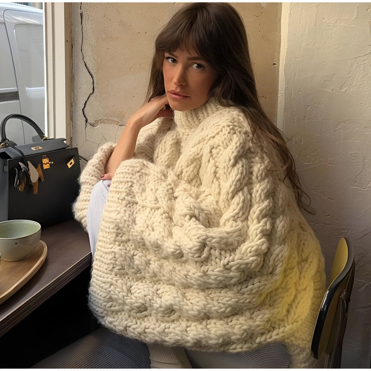 Ivyshape | Oversize Knitted Sweater