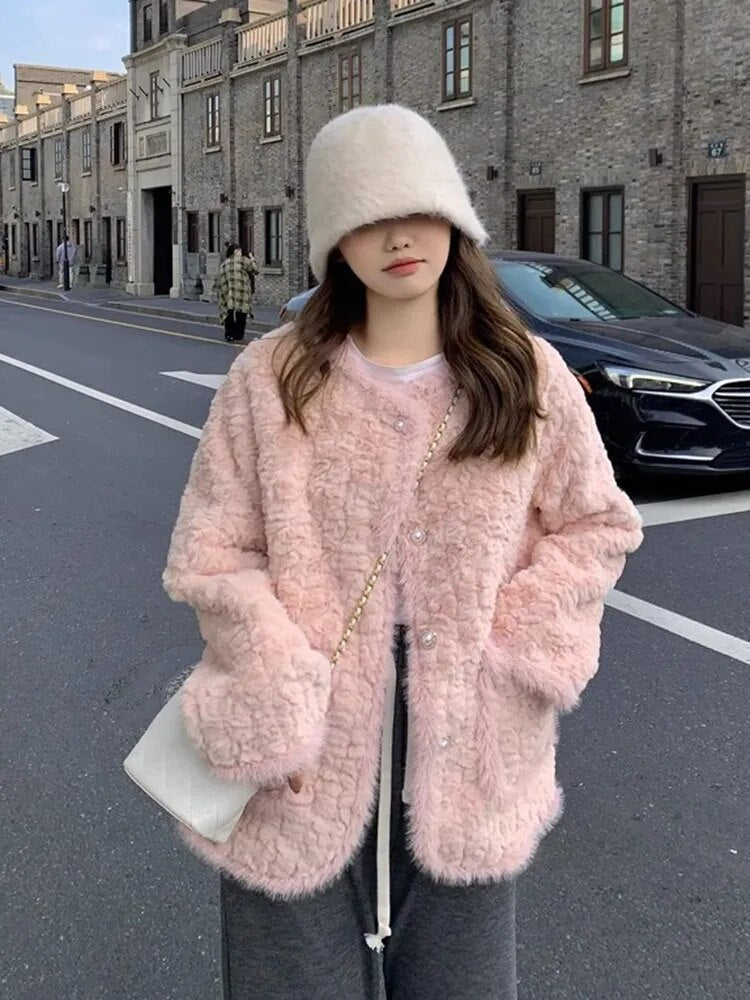 Fluffy Faux Lamb Jacket