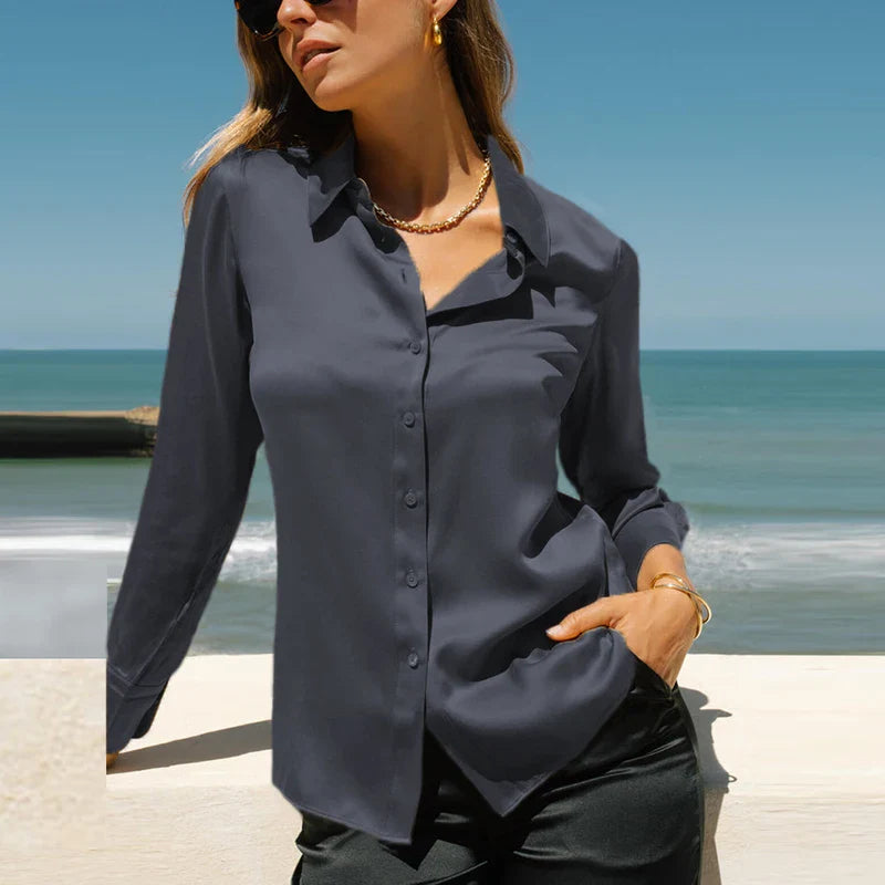 Sleek Satin Blouse for Women