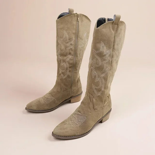 Ivyshape | Embroidered Western Cowboy Boots