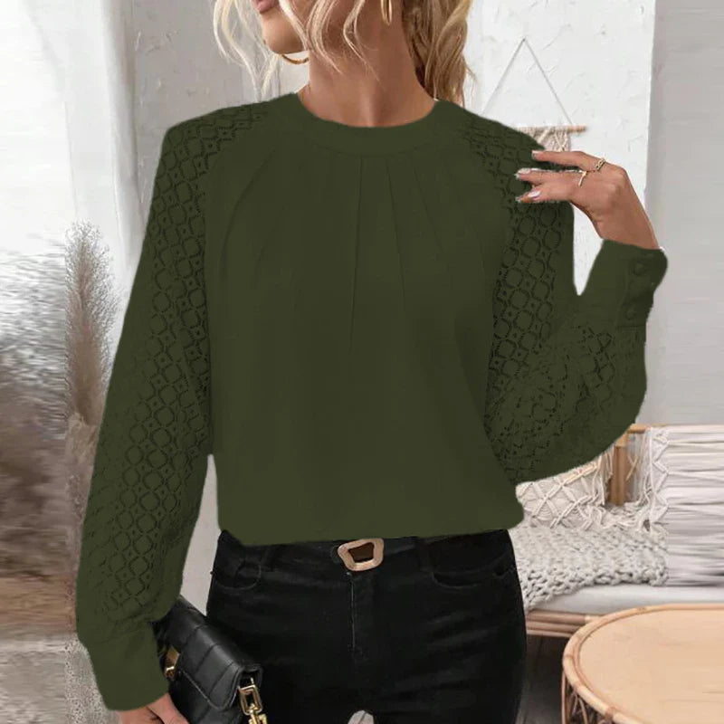 Graceful Lace Sleeve Blouse for Women