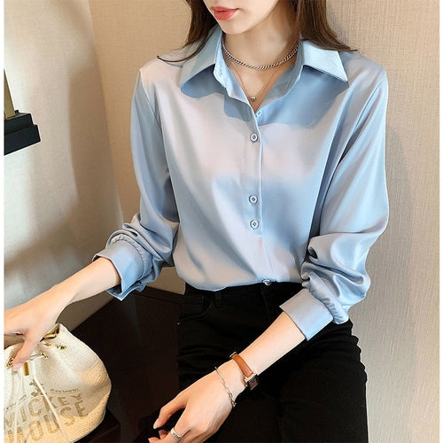 Casual Long Sleeve Chiffon Blouse