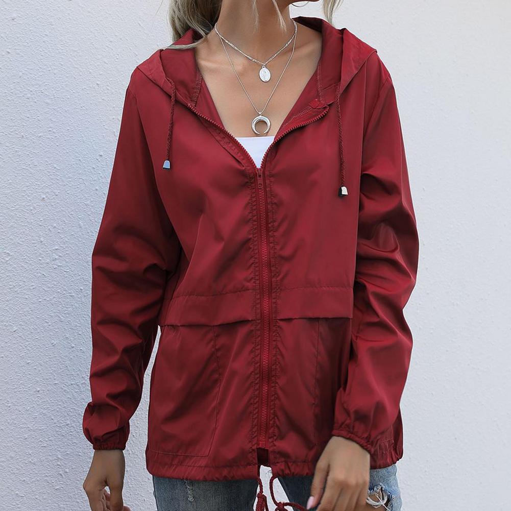 Ivyshape | Windproof Summer Jacket with Hood for Women