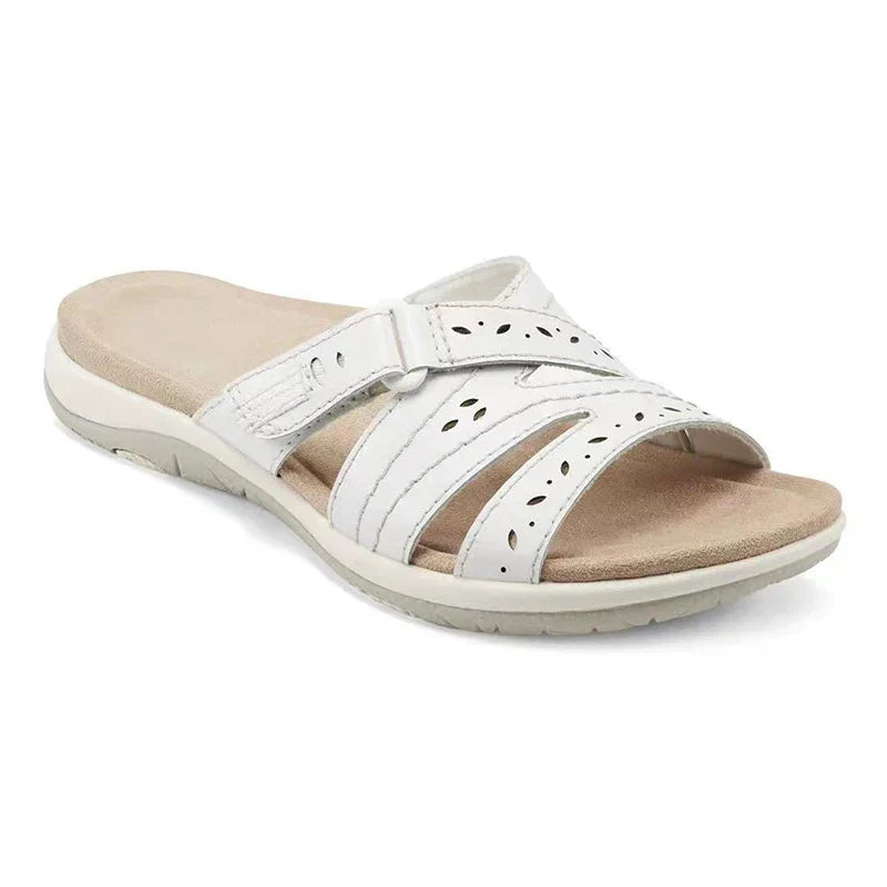 Ivyshape | Orthopedic Round Toe Buckle Strap Sandal