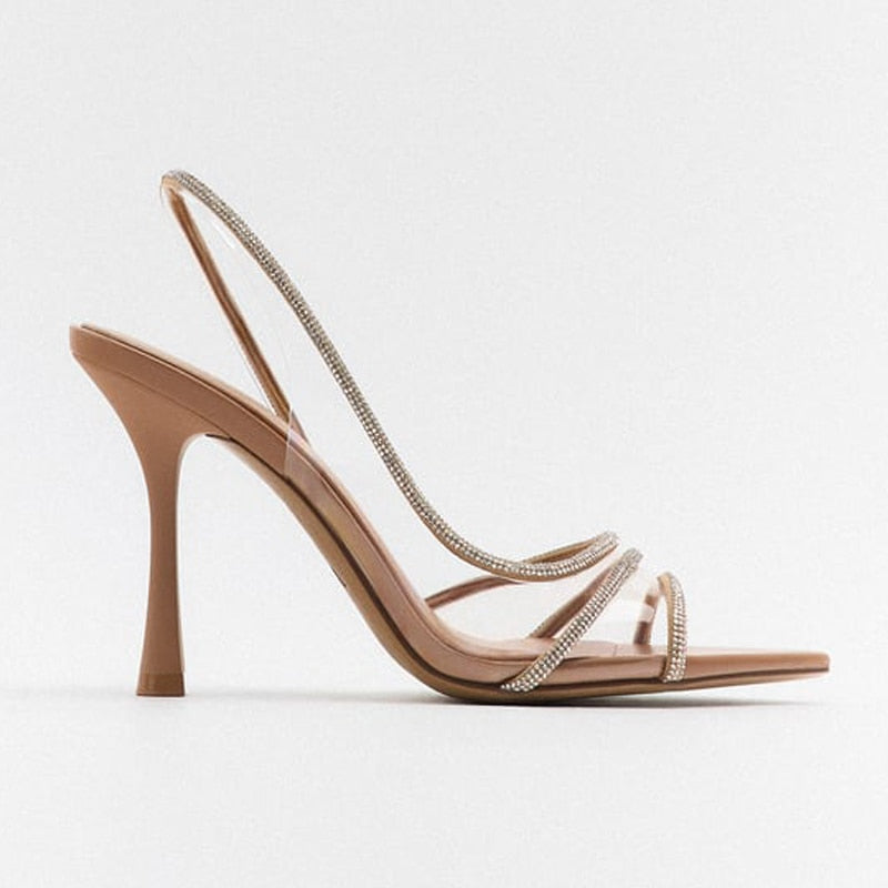 Ivyshape | Elegant High-Heeled Sandals Stiletto Slingback Peep Toe Shoes