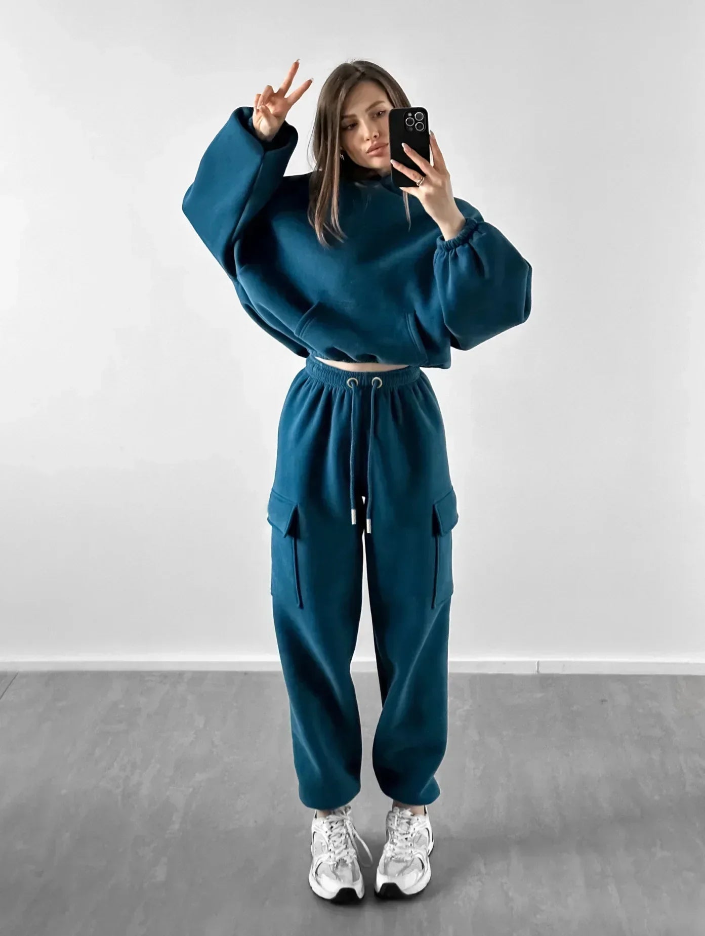 Ivyshape | Hooded Casual Tracksuit for Women