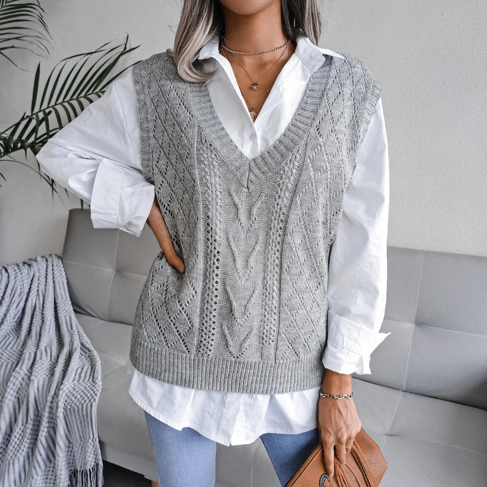 Ivyshape | Knitted Vest Sweater