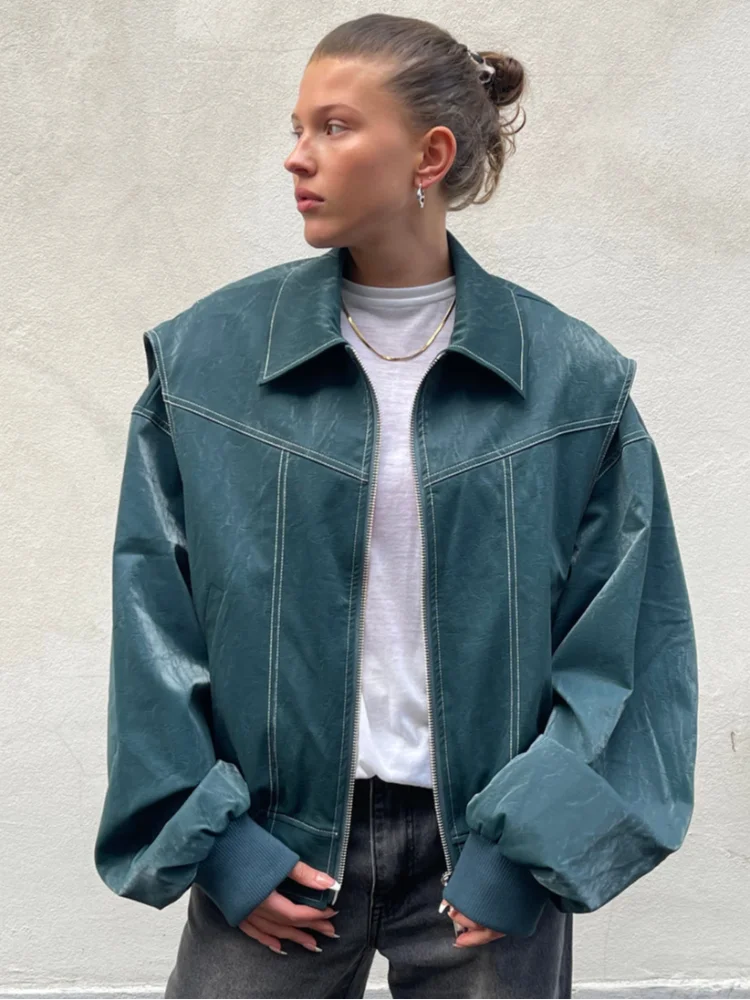 Ivyshape | Bold Jacket Made of Vegan Leather