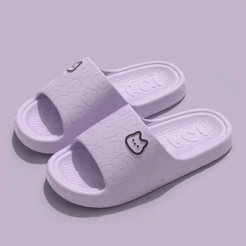 Adorable Non-Slip Cartoon Bear Flip Flops for Women