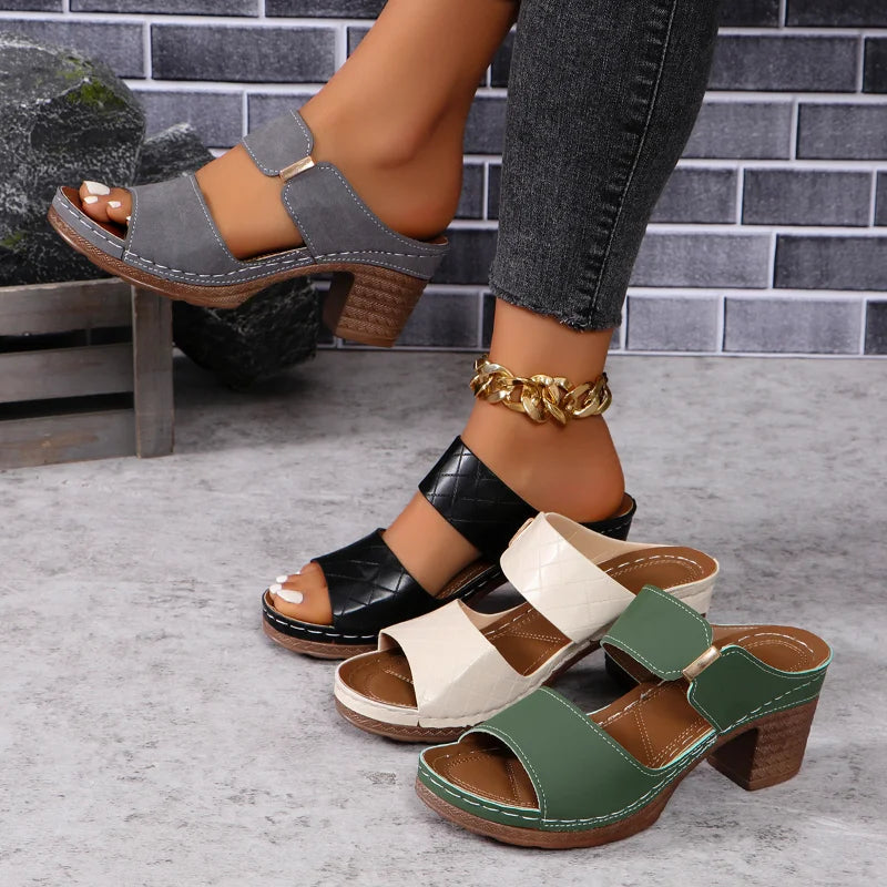 Ivyshape | Versatile Block Heeled Sandals