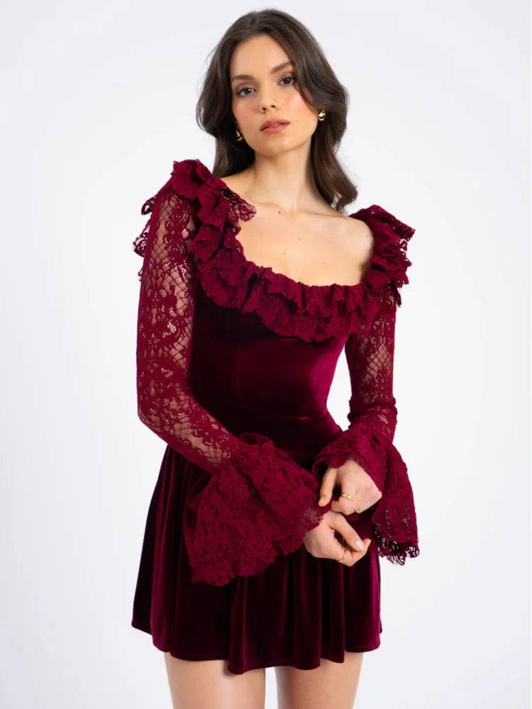 Ivyshape | Romantic Velvet Dress