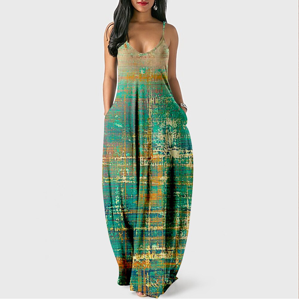 Summer Multicolored Casual Maxi Dress | Perfect for Casual Days