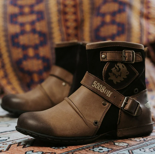 Ivyshape | Men's Boots in Vintage Style