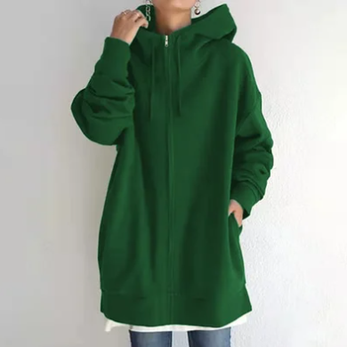 Ivyshape | Oversized Zip Hoodie Jumper for Women