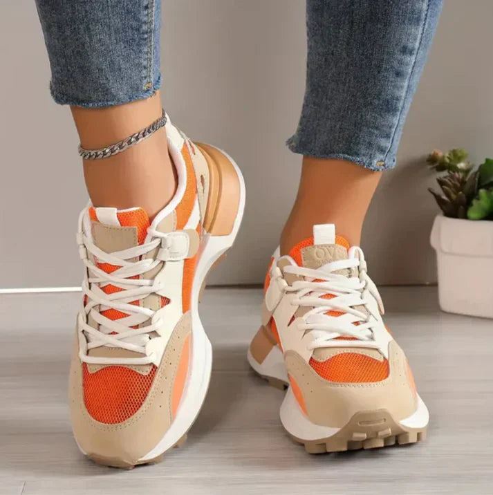 Ivyshape | Women's Orange Rubber Shoes Comfy