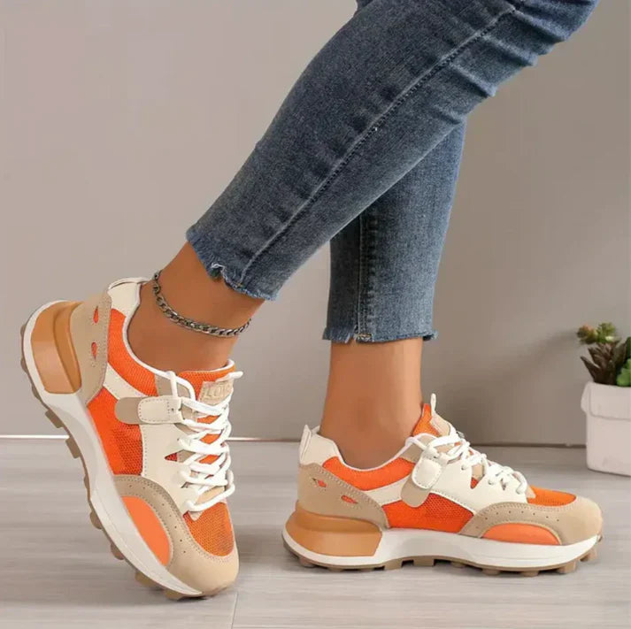 Ivyshape | Women's Orange Rubber Shoes Comfy