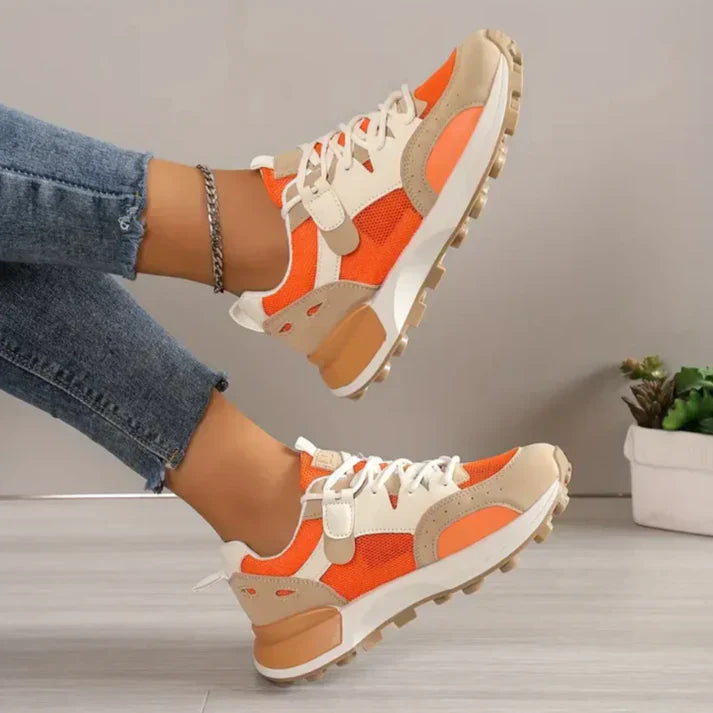 Ivyshape | Women's Orange Rubber Shoes Comfy