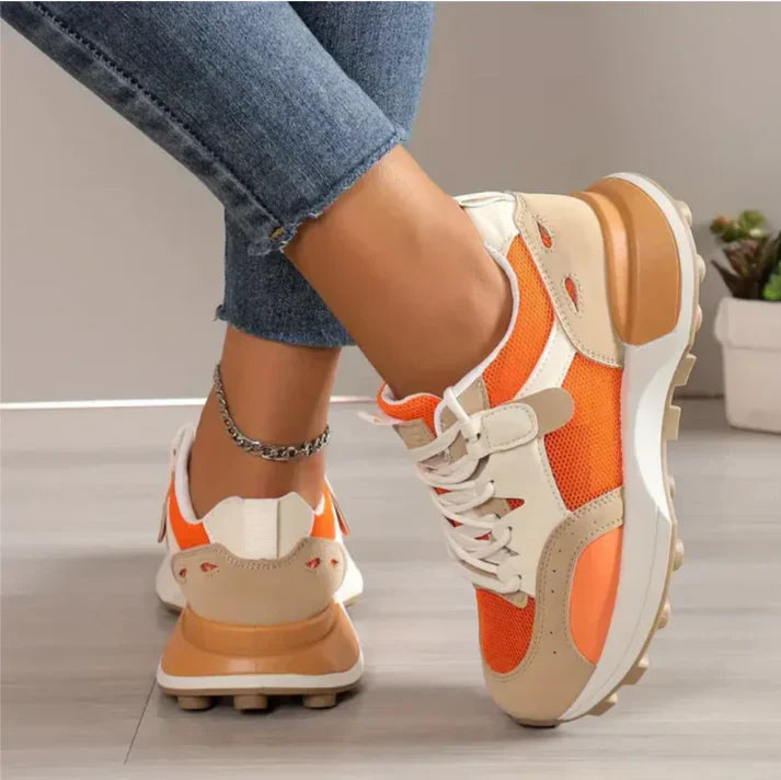 Ivyshape | Women's Orange Rubber Shoes Comfy