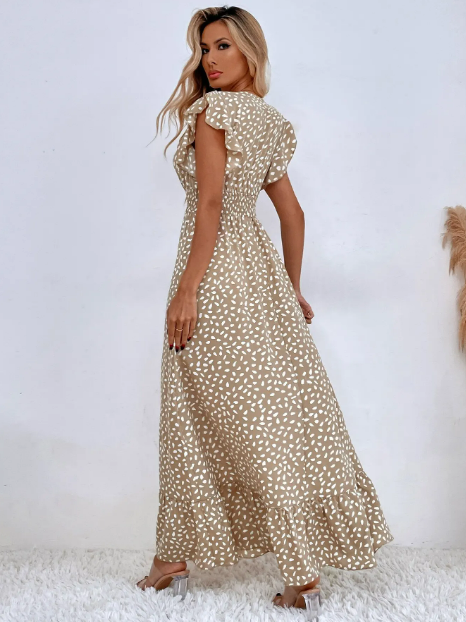 Ivyshape | V-Neck Long Dress