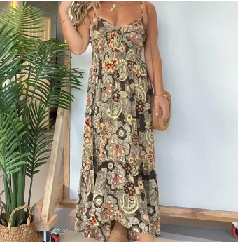 Summer Boho Dress with Slit | Ideal for Summer