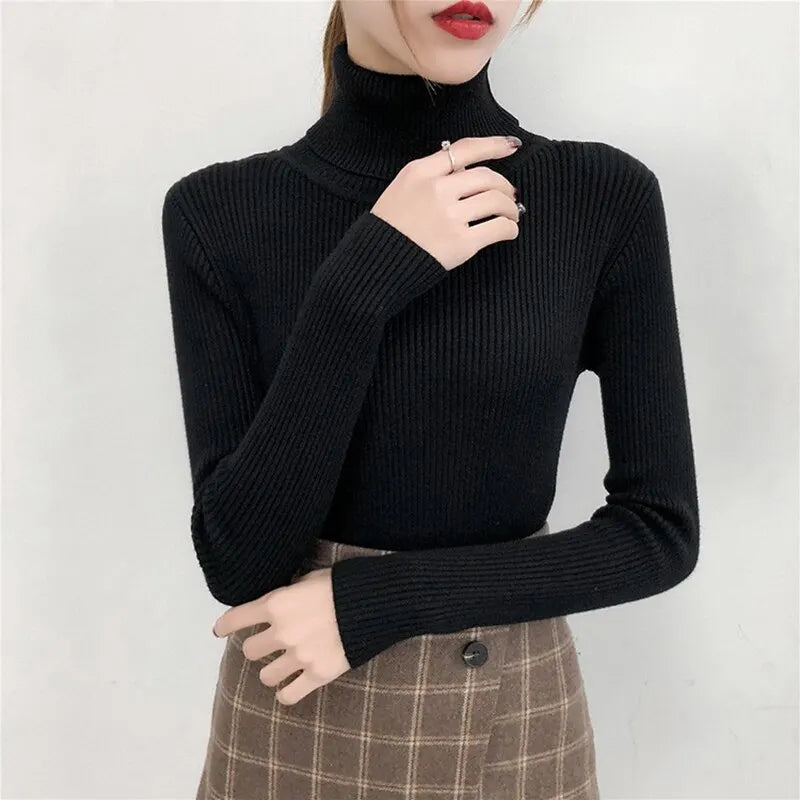 Ivyshape | Warm Turtleneck Sweater for Women