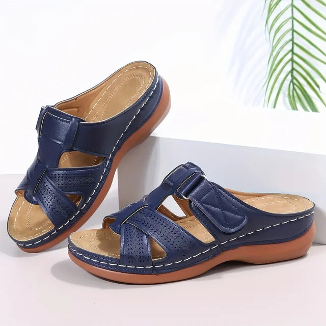 Ivyshape | Non-Slip Orthopedic Leather Sandals