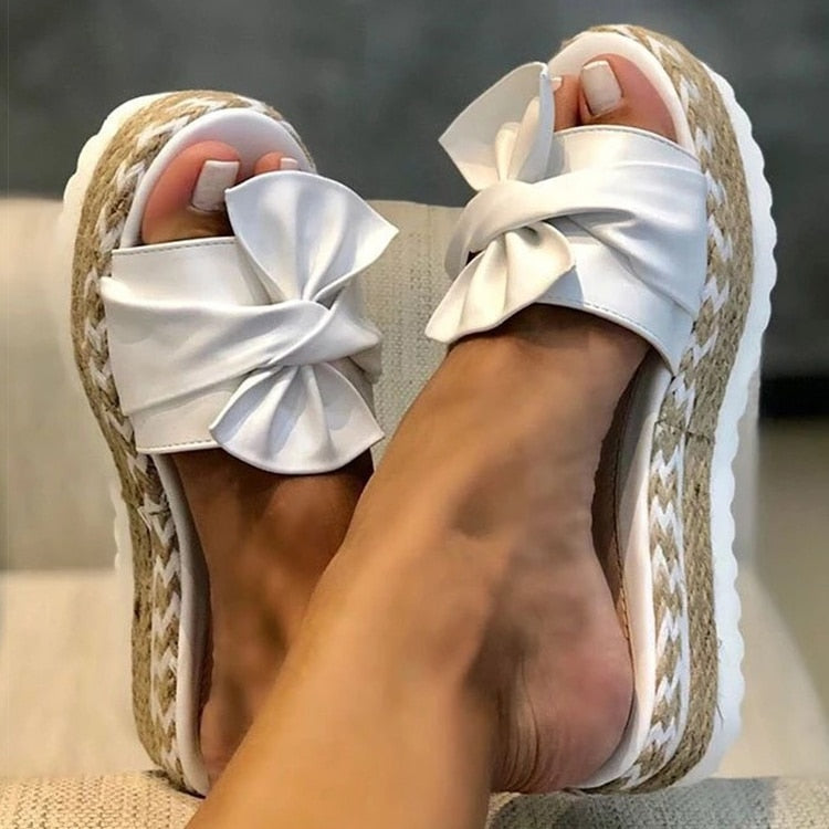 Ivyshape | Stylish Trendy Summer Sandals with Bow