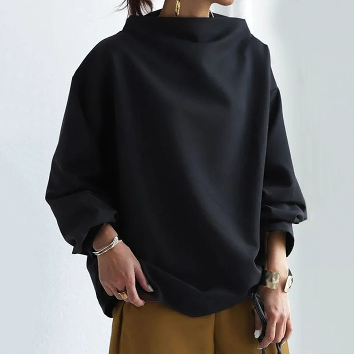 Ivyshape | High Neck Sweater