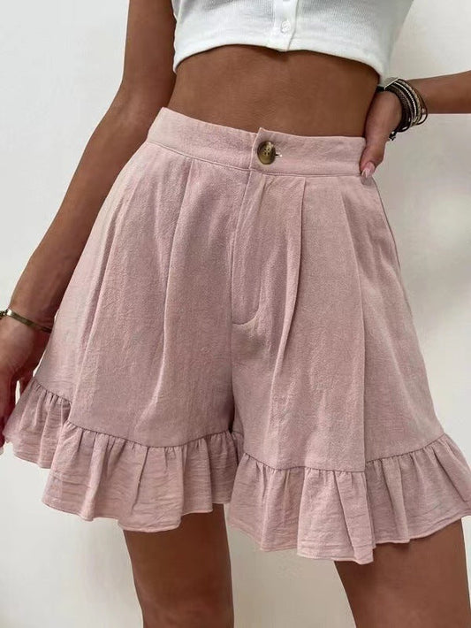 Ivyshape | Women's Ruffled Shorts Stylish