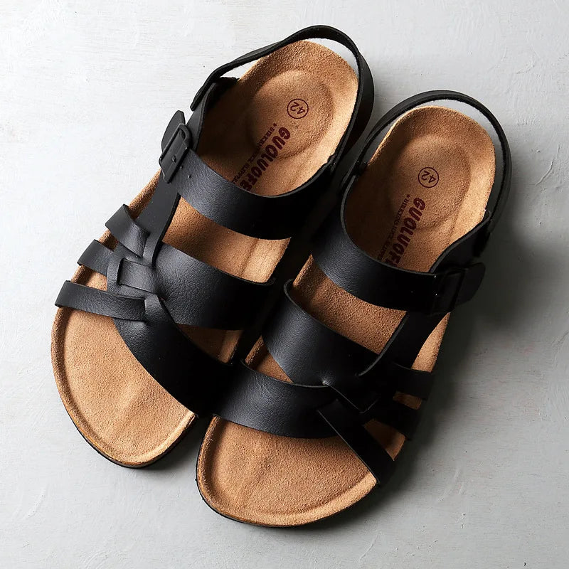 Ivyshape | Women's Classic Leather Sandals Trendy