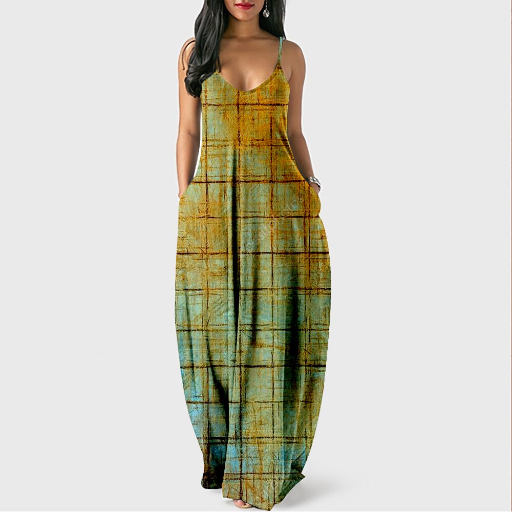 Summer Multicolored Casual Maxi Dress | Perfect for Casual Days