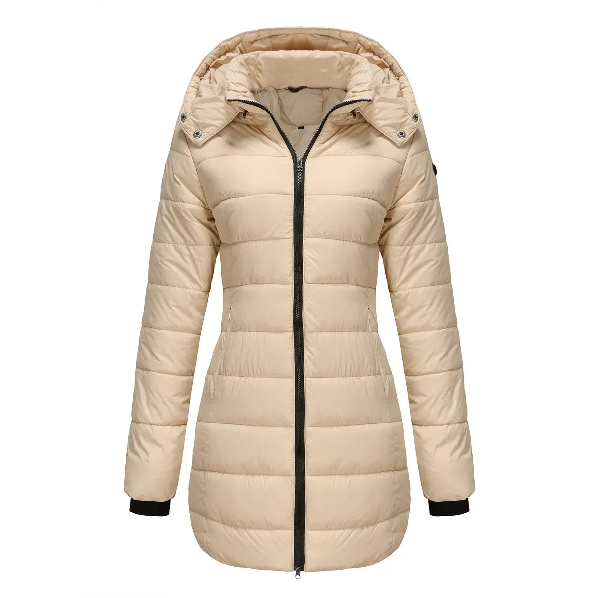 Ivyshape | Women's Long Puffer Quilted Jacket